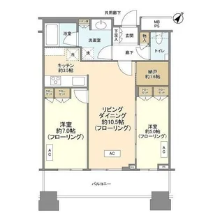 ル・サンク大崎ウィズタワー【15階】の間取り