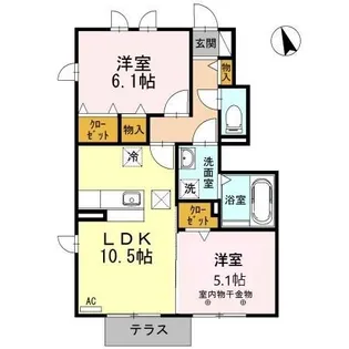 ルレ・エ・シャトー【1階】の間取り