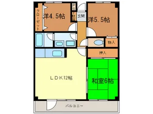 アーク八品【3階】の間取り