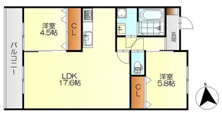 セブンプロート天応大浜【2階】の間取り