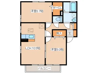 ラディアント【1階】の間取り