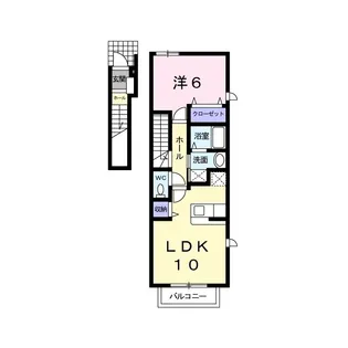 ムーン ヒル 水前寺【2階】の間取り