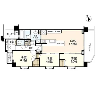 ルピアコート宮前平【2階】の間取り