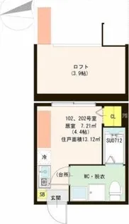 ハーモニーテラス三園【1階】の間取り