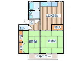 メゾンワガツマ【1階】の間取り