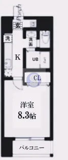 ハウスセゾン四条通【9階】の間取り