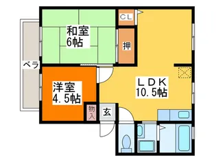 サンビレッジ森彦B棟【2階】の間取り