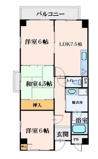 グラッド・ピネ【4階】の間取り