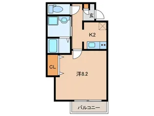 アヴェニール石橋III【2階】の間取り