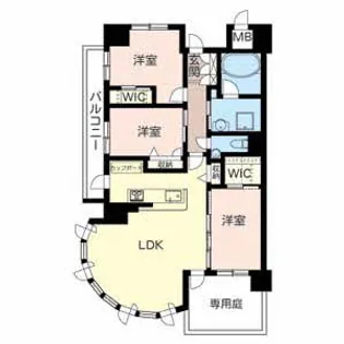 リラフォート千里中央【1階】の間取り