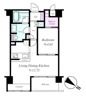 トゥールロワイヤル エルモア目黒【2階】の間取り