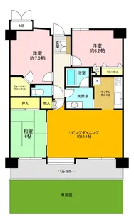 ソフィア習志野104【1階】の間取り