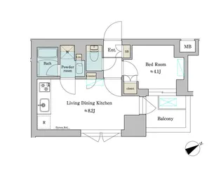 BRILLIA IST 門前仲町【4階】の間取り