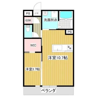 トレス天満B【1階】の間取り