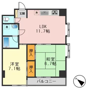 Tsgarden篠崎(旧コスモリード篠崎駅前)【4階】の間取り