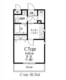 シティパレス南林間【3階】の間取り