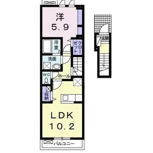 ハル オーヴェスト【2階】の間取り