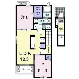 サニーコート大木戸B【2階】の間取り