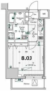 メイクスデザイン門前仲町GARDEN【4階】の間取り