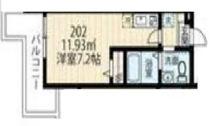 エイチ弘明寺B棟【2階】の間取り