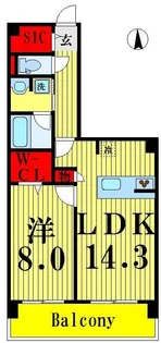ロイヤルパークス梅島【6階】の間取り