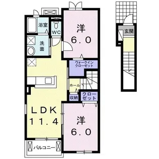 アンジュ【2階】の間取り