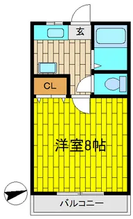 ほんだハイツクレストエムA【1階】の間取り