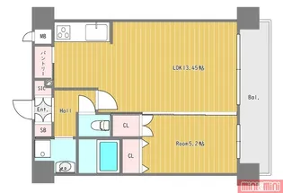 Chez・Moi・Yokozutsumi IV【7階】の間取り