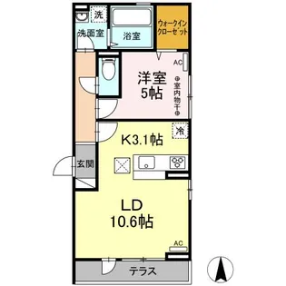 クレールエイワVII【3階】の間取り