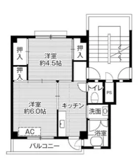 ビレッジハウス十王堂1号棟【1階】の間取り