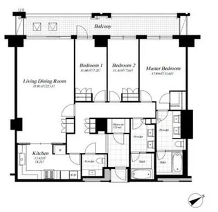 麻布第一マンションズ【5階】の間取り