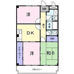 サクセスハイツ【3階】の間取り