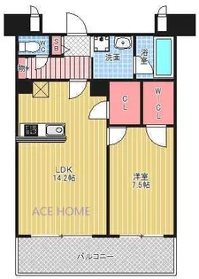 ルクレ阿波座レジデンス【13階】の間取り
