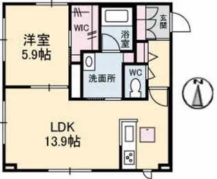 エステイ学南町【1階】の間取り