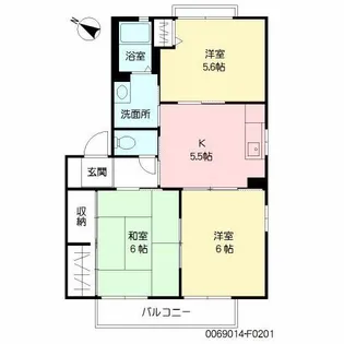 レガート外町 F棟【2階】の間取り