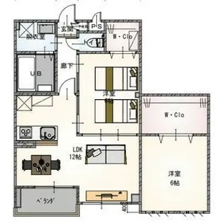Ruscello Sena【3階】の間取り