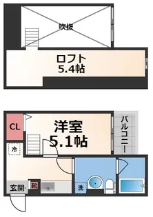 Valenti小阪【1階】の間取り