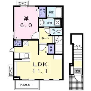 クレメントC【2階】の間取り