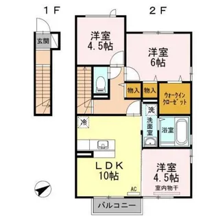 COZY COURT B棟【2階】の間取り