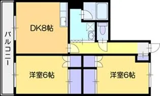青山ハイツ【2階】の間取り