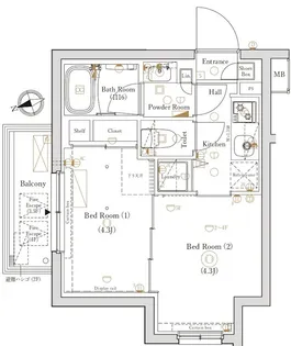 HY’s 新江古田【2階】の間取り