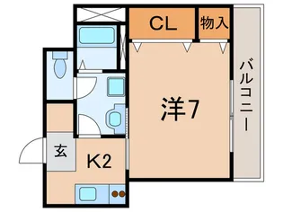 メゾンドボワ【2階】の間取り