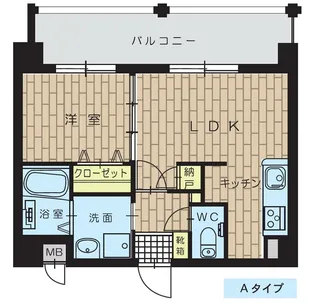 ラ・クラセーヴァ長府【4階】の間取り