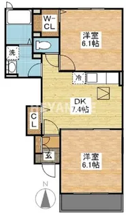 メゾン中里【1階】の間取り