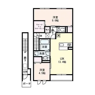 コスモパレスII【2階】の間取り