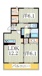 アローフィールドB【3階】の間取り