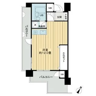 朝日プラザ五橋【9階】の間取り