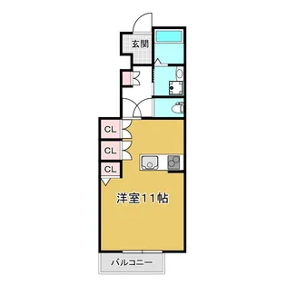 ヴレクールII【1階】の間取り