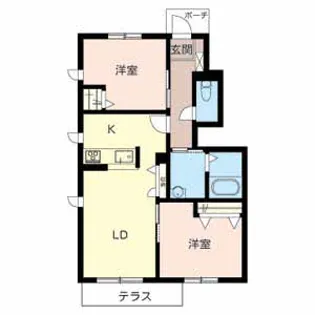 シャーメゾン琴里【1階】の間取り