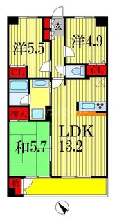セントヒルズ西船橋【1階】の間取り